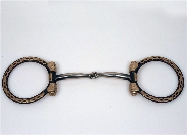 Show D Ring Snaffle  German Silver Barbwire