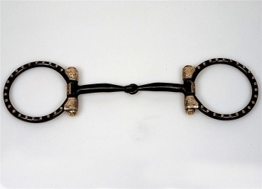 Show D Ring Snaffle  German Silver Dots