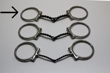 Twisted Wire, D-Ring Snaffle-Bit SS, dickes Mundstück
